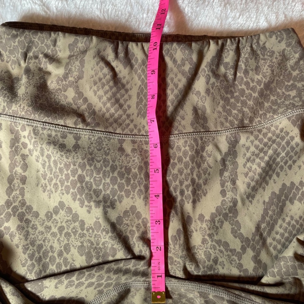 Varley Snakeskin High Rise Leggings Brown Tan Animal Print Size M Activewear - Picture 6 of 7